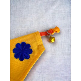 Yellow Blue Kedi Bandana, Fular, Kedi Kıyafeti Kedi Elbisesi, Kedi Tasması