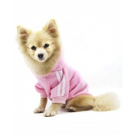 Baby Pink Adidog Kapşonlu Sweatshirt Köpek Kazağı