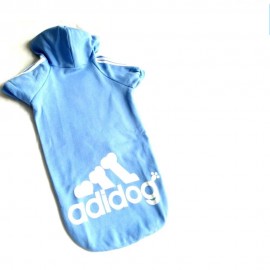 Baby Blue Adidog Kapşonlu Sweatshirt Orta ve Büyük Irklar İçin