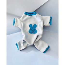 Blue Bunny Kalın Penye Köpek Tulum Pijama