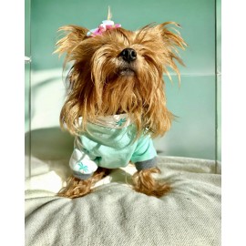 Minty Palm Kalın Penye Köpek Tulum Pijama