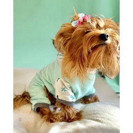 Minty Palm Kalın Penye Köpek Tulum Pijama