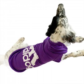 Adidog Purple Hoodie Kapşonlu Sweatshirt Orta ve Büyük Irklar İçin