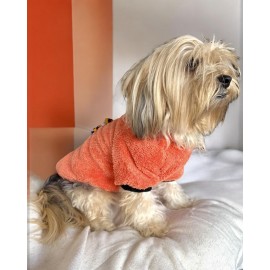 Turuncu İkizler Kapşonlu Sweat by Kemique Köpek Kazağı 