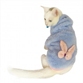 Softie Blue Bunny Kapsonlu Sweatshirt Kedi Süeteri Kedi Kıyafeti 