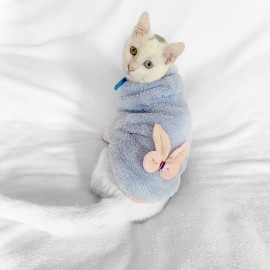 Softie Blue Bunny Kapsonlu Sweatshirt Kedi Süeteri Kedi Kıyafeti 