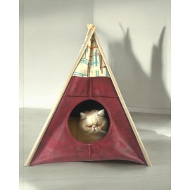 Tepee FiftyFive Kedi Evi, Kedi Barınağı, Kedi Çadırı, Minderli Kedi Yatağı