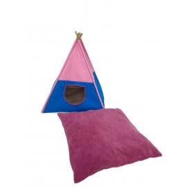 Tepee FiftyEight Kedi Evi, Kedi Barınağı, Kedi Çadırı, Minderli Kedi Yatağı