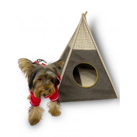 Tepee FiftyFour Köpek Evi, Köpek Barınağı, Köpek Çadırı, Minderli Köpek Yatağı