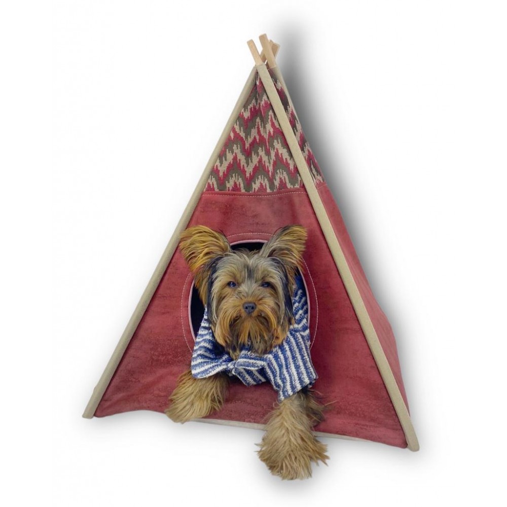 Tepee FortyNine Köpek Evi, Köpek Barınağı, Köpek Çadırı, Minderli Köpek Yatağı